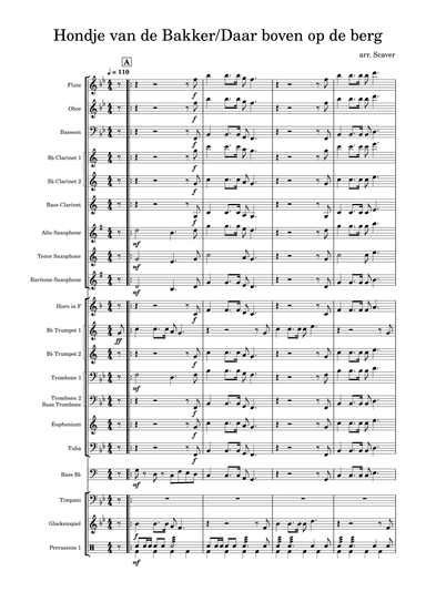 Hondje van de Bakker / Daar boven op de Berg (arr. Scaver)