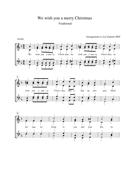 We Wish You a Merry Christmas (arr. Liz Garnett)