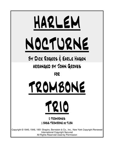 Harlem Nocturne (arr. John Groves)
