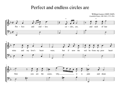 Perfect and endless circles are (Ornamented from Lambeth Palace MS1041) (arr. Early Music Scores)