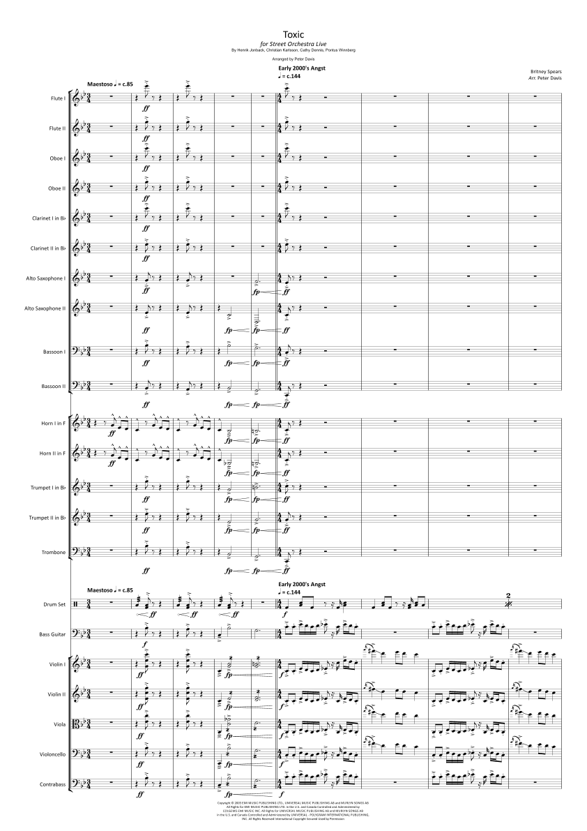 Toxic (arr. Peter Davis)