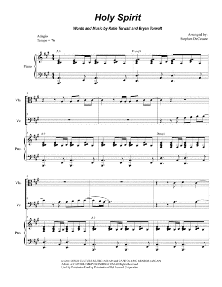 Holy Spirit (arr. Stephen DeCesare)