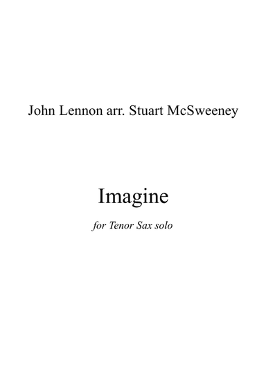 Imagine (arr. Stuart McSweeney)