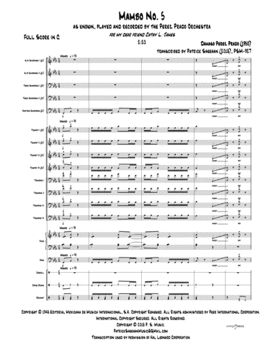 Mambo #5 (arr. Patrick Sheehan)