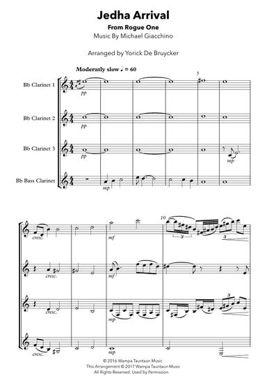 Jedha Arrival (arr. Yorick DE BRUYCKER)