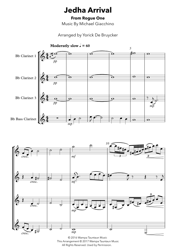Jedha Arrival (arr. Yorick DE BRUYCKER)
