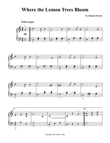 Where the Lemon Trees Bloom (arr. Mark Phillips)