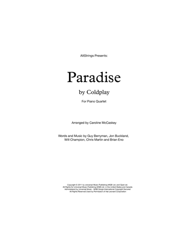 Paradise (arr. Caroline McCaskey)