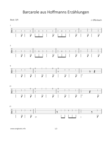 Barcarole aus "Hoffmanns Erzählungen" (arr. Bettina Schipp)