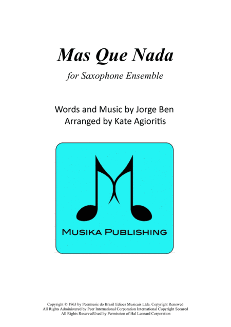 Mas Que Nada (arr. Kate Agioritis)