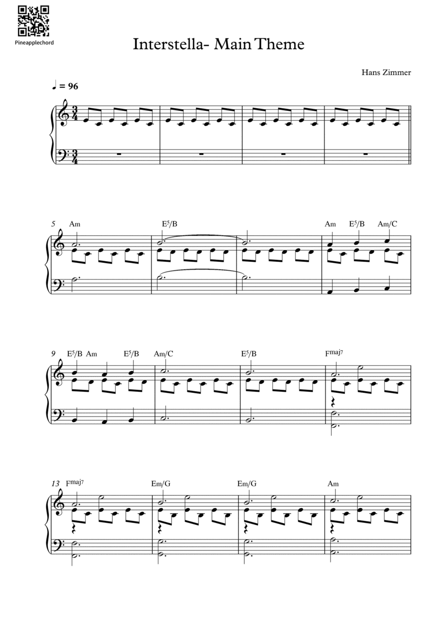 Interstellar (arr. Pineapplechord)