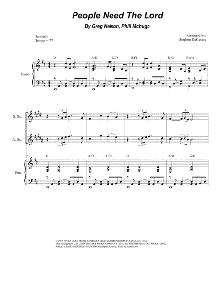 People Need The Lord (arr. Stephen DeCesare)