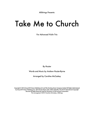 Take Me To Church (arr. Caroline McCaskey)