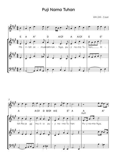 Blessed be the Name of the Lord - Score Only (arr. Angie Wiranata)