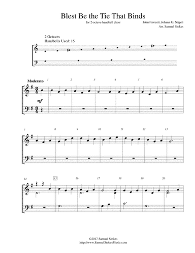 Blest Be the Tie That Binds - for 2-octave handbell choir (arr. Samuel Stokes)