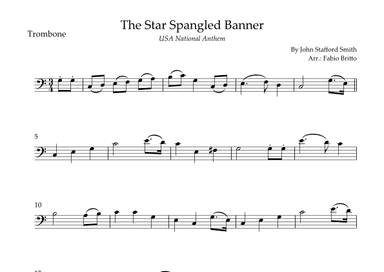 The Star Spangled Banner (USA National Anthem) for Trombone Solo (arr. Fabio Britto)