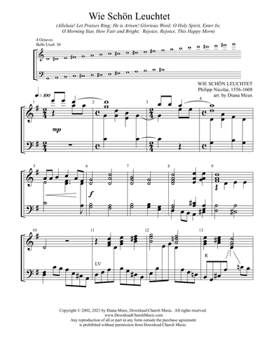 Wie Schon Leuchtet (Handbells, 4 octaves) (arr. Diana Meux)