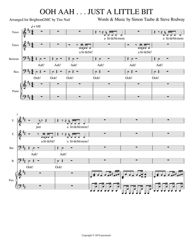 Ooh Aah... Just A Little Bit (arr. Tim Nail)