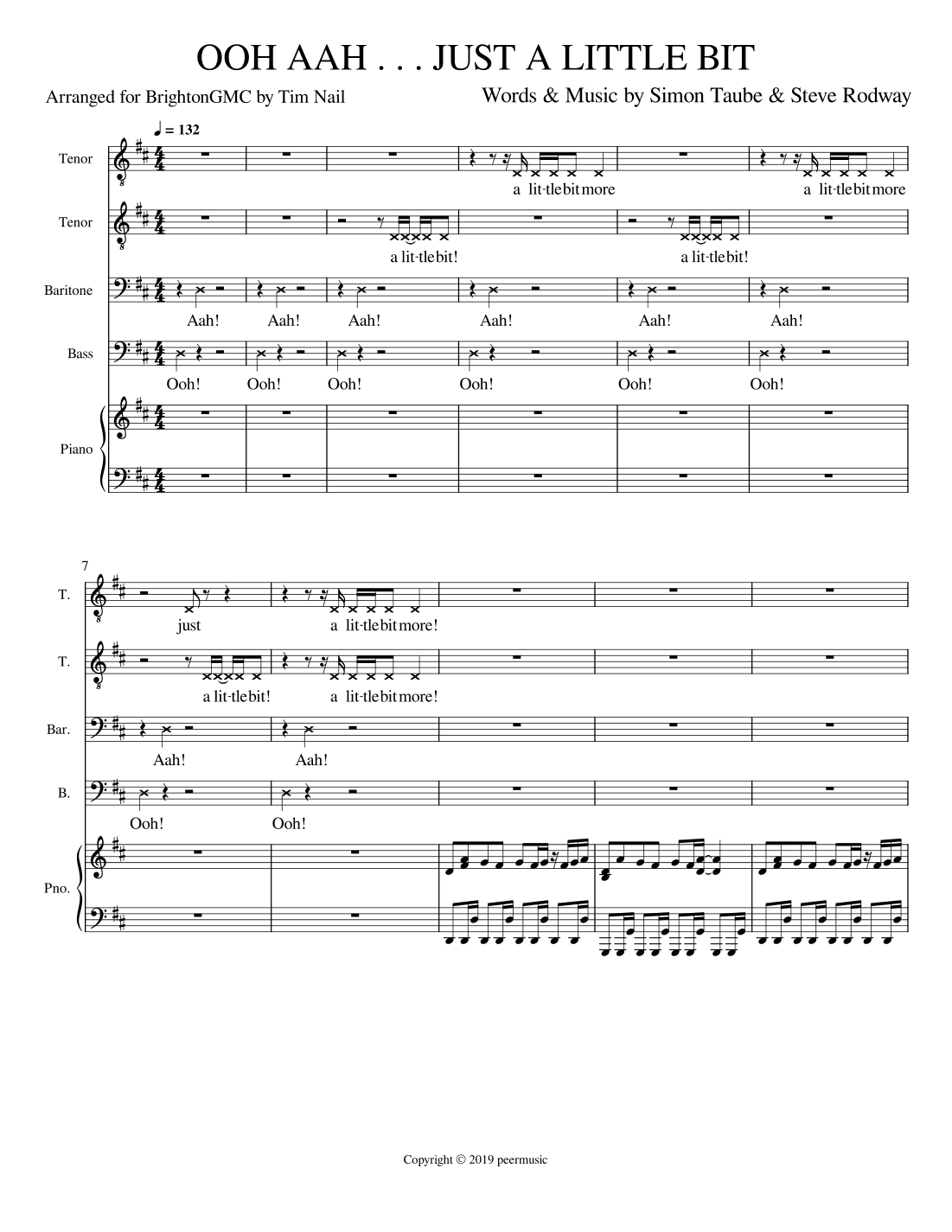 Ooh Aah... Just A Little Bit (arr. Tim Nail)