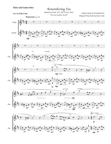 Remembering You (arr. Kim Codo)