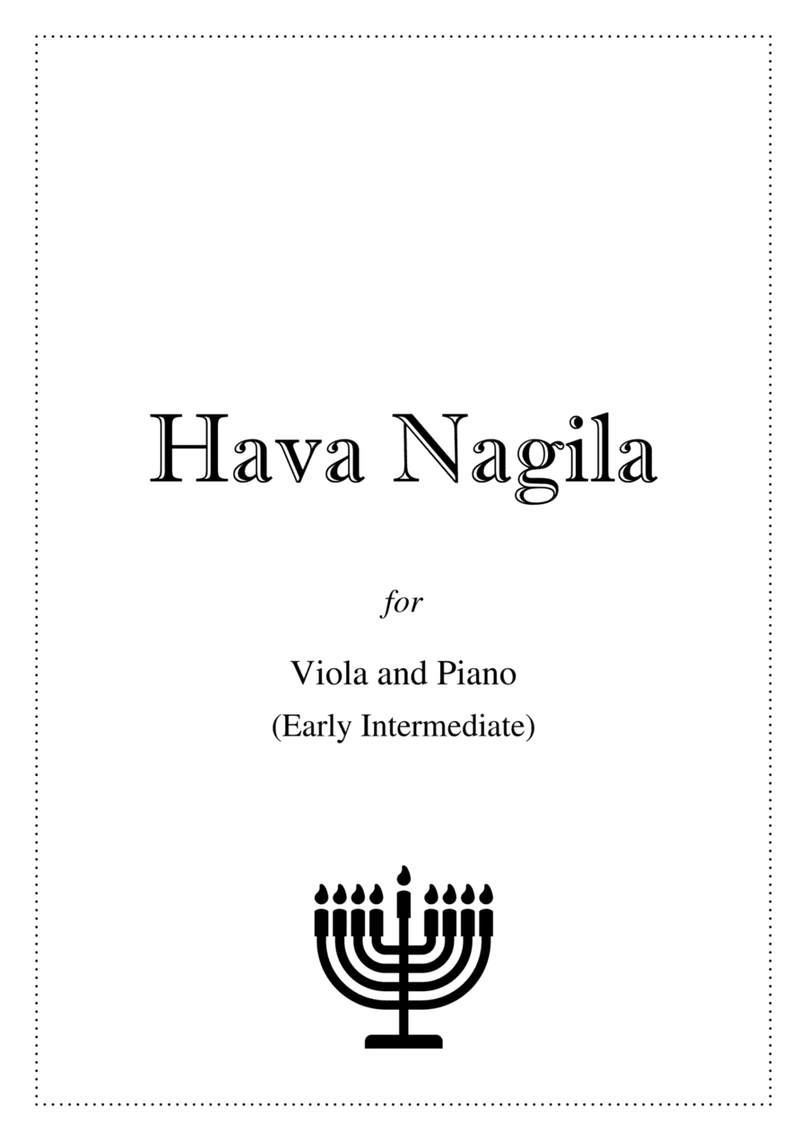 Hava Nagila - Viola and Piano (arr. Kacie J Rickells)