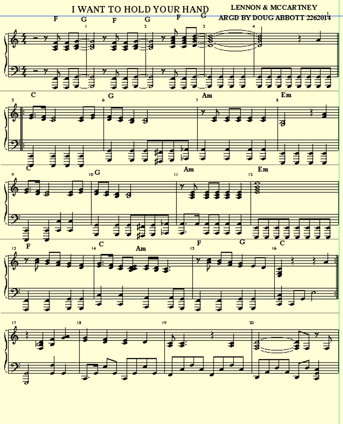 I Want To Hold Your Hand (arr. Doug Abbott)