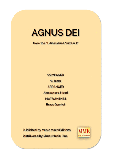 AGNUS DEI from the L' Arlesienne Suite n. 2 (arr. Alessandro Macrì)