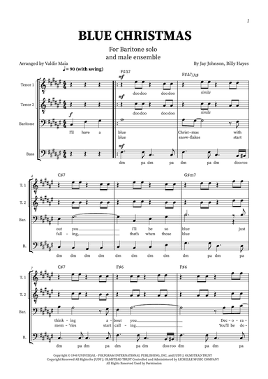 Blue Christmas (arr. Valdir Maia)
