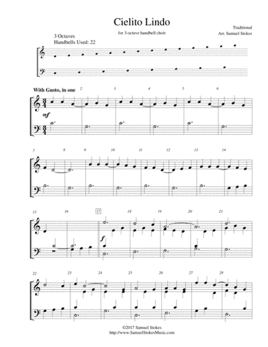 Cielito Lindo - for 3-octave handbell choir (arr. Samuel Stokes)