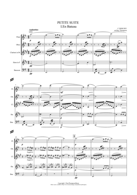 Debussy: Petite Suite Mvt.1 “En bateau" - wind quintet (arr. Ray Thompson)