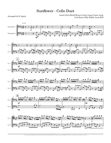 Sunflower (arr. K. Speck)