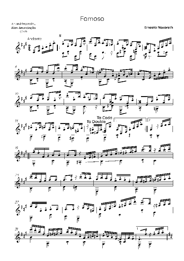 Famoso (arr. Alan Anunciação)