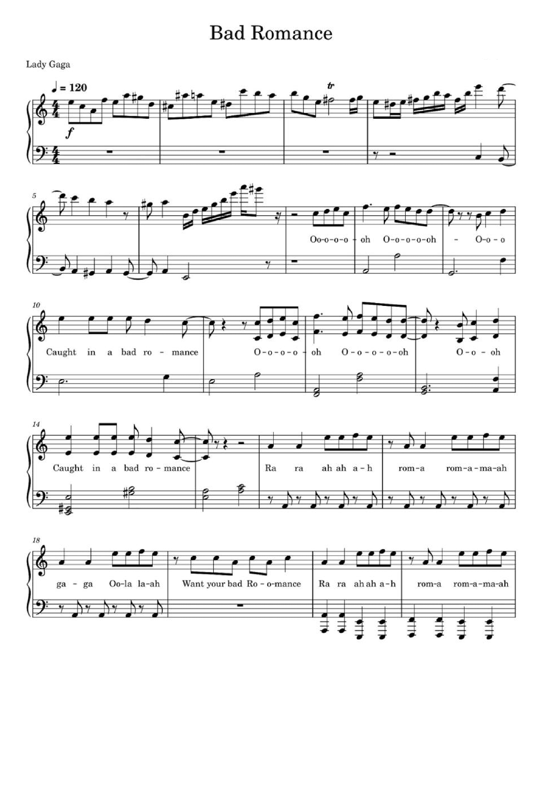 Bad Romance (arr. Lady Gaga)