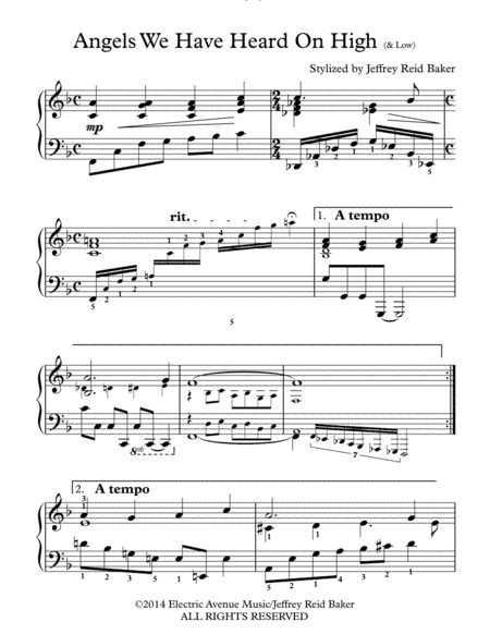 Angels We Have Heard On High (and Low) (arr. Jeffrey Reid Baker)