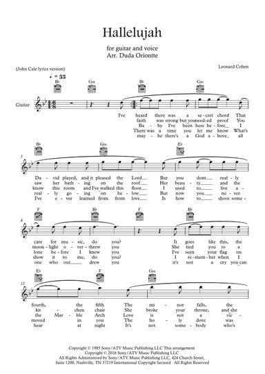 Hallelujah (arr. Duda Oriontte)