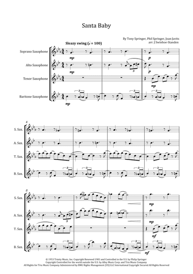 Santa Baby (arr. J Swinhoe-Standen)