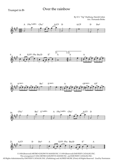 Over The Rainbow (arr. Fernando Britto)