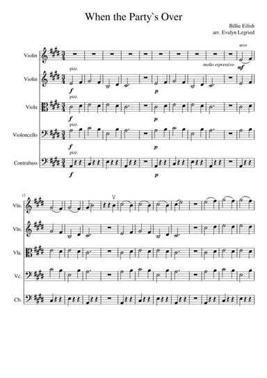 When The Party's Over (arr. Evalyn Legried)