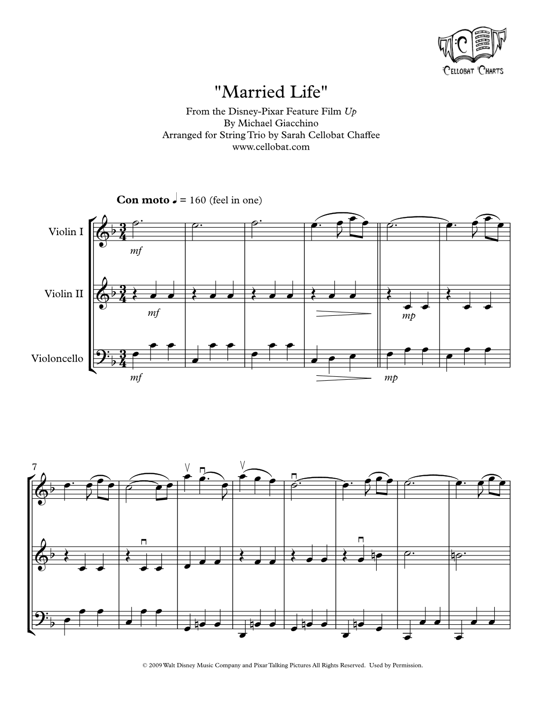 Married Life (arr. Sarah Cellobat Chaffee)