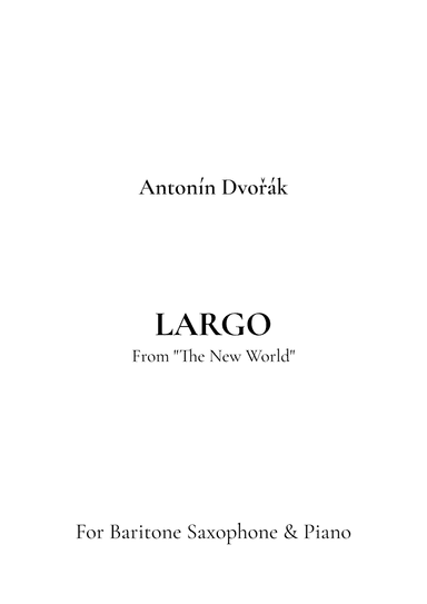 Largo, From Symphony No. 9 "The New World" (arr. Jireh J.)