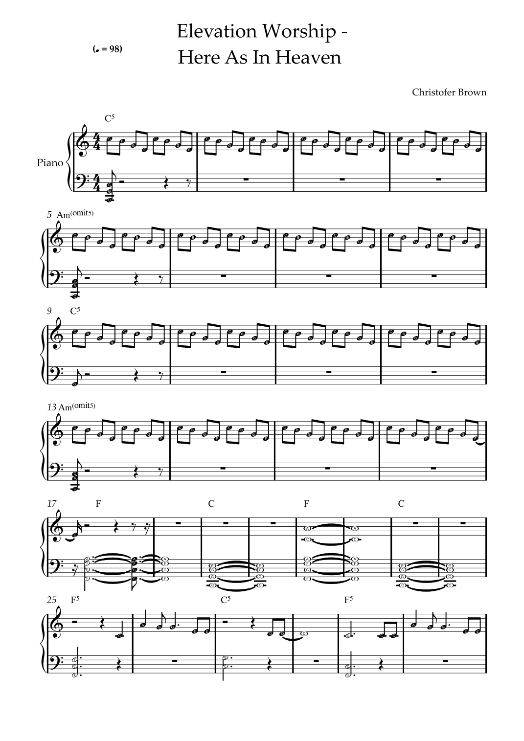 Holy Is The One (arr. by ezequiel)