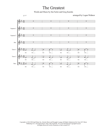 The Greatest (arr. Logan Widmor)