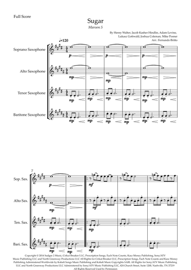 Sugar (arr. Fernando Britto)