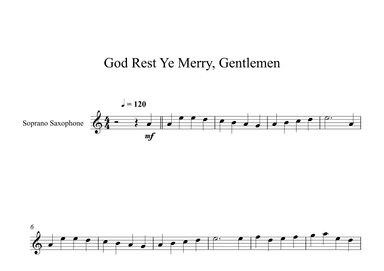 God Rest Ye Merry, Gentlemen (Soprano Sax) (arr. Digital Book Music)