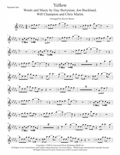 Yellow (arr. Kevin Busse)