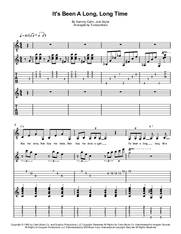 It's Been A Long, Long Time (arr. Tunescribers)