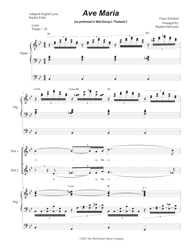 Ave Maria, Op. 52 No. 6 (arr. Stephen DeCesare)