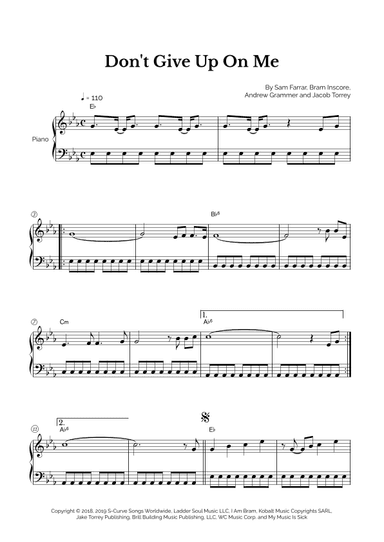 Don't Give Up On Me (arr. Marcos Soares)