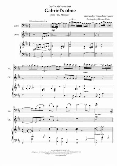 Gabriel's Oboe (arr. Benson Kwan)