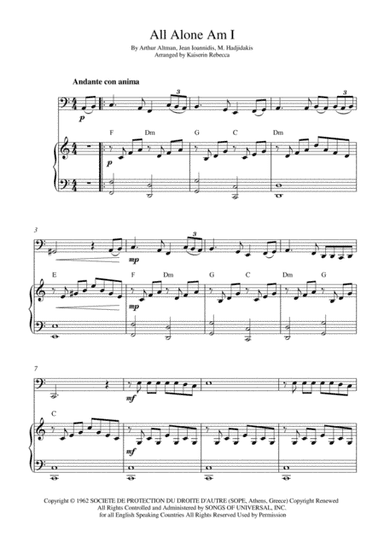 All Alone Am I (arr. Kaiserin Rebecca)